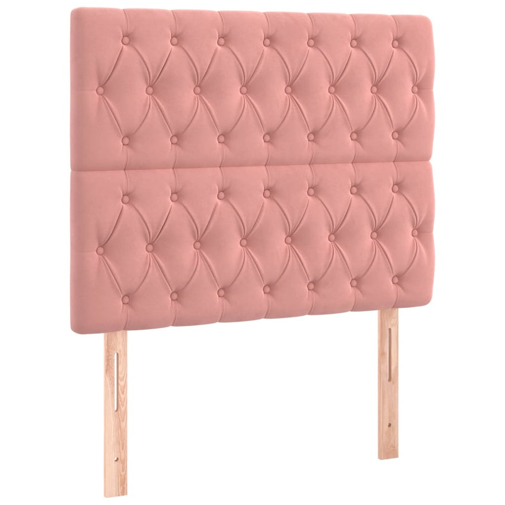 vidaXL Tête de lit Rose 90x7x118/128 cm Velours