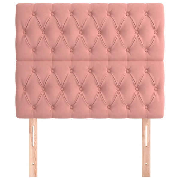Kopfteil Rosa 90x7x118/128 cm Samt