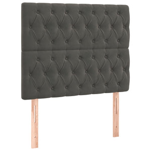 Kopfteil Dunkelgrau 100 x 7 x 118/128 cm Samt