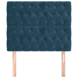 Kopfteil Dunkelblau 100 x 7 x 118/128 cm Samt