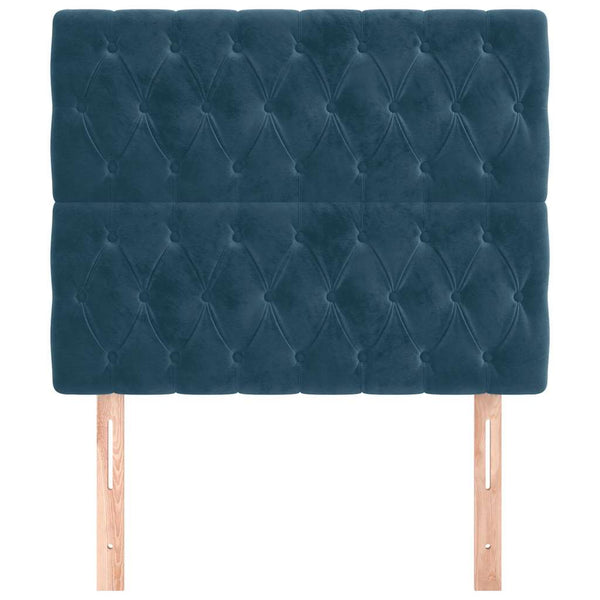 Kopfteil Dunkelblau 100 x 7 x 118/128 cm Samt