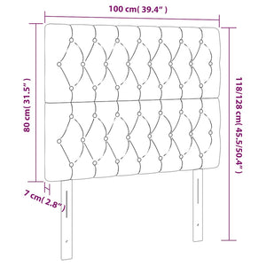 Kopfteil Dunkelblau 100 x 7 x 118/128 cm Samt
