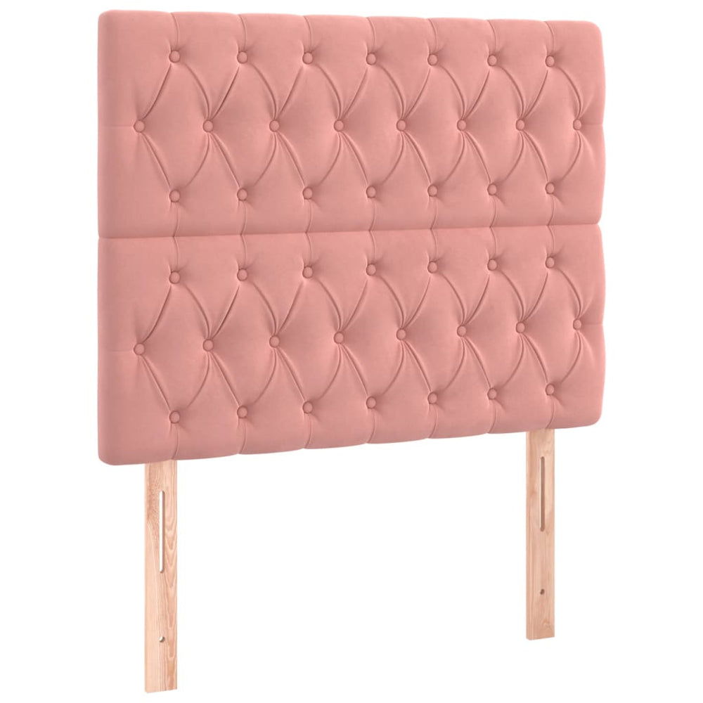 vidaXL Tête de lit Rose 100 x 7 x 118/128 cm Velours