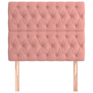 Kopfteil Rosa 100 x 7 x 118/128 cm Samt