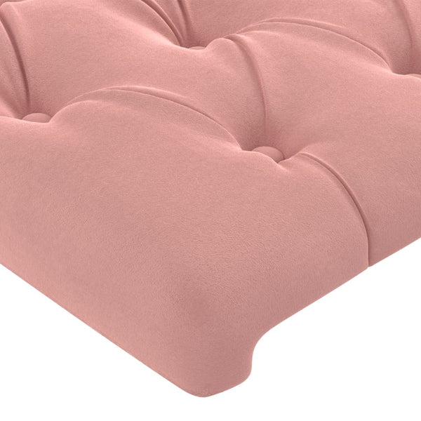 Kopfteil Rosa 144x7x118/128 cm Samt