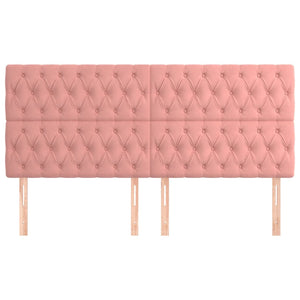 Kopfteil Rosa 180x7x118/128 cm Samt