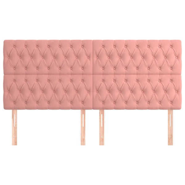 Kopfteil Rosa 180x7x118/128 cm Samt