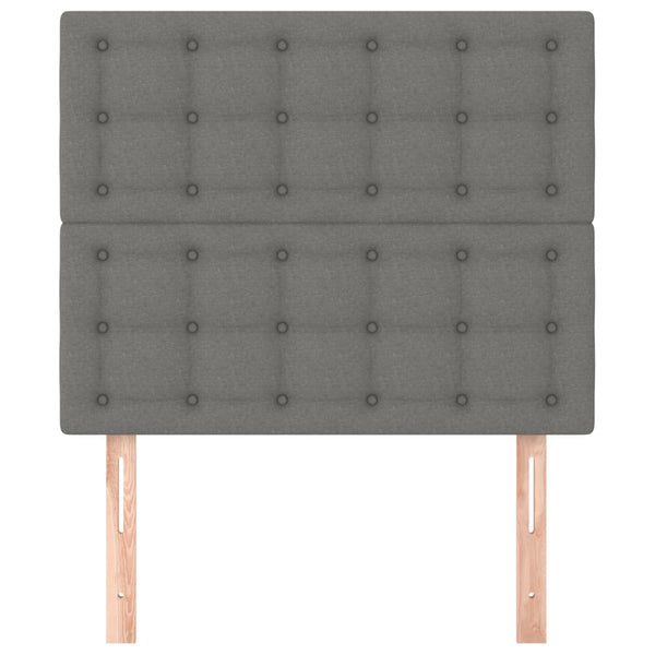 Kopfteil Dunkelgrau 80 x 5 x 118/128 cm Stoff