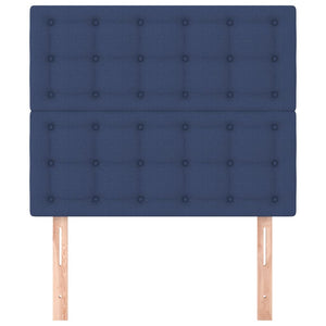 Kopfteil Blau 80x5x118/128 cm Stoff