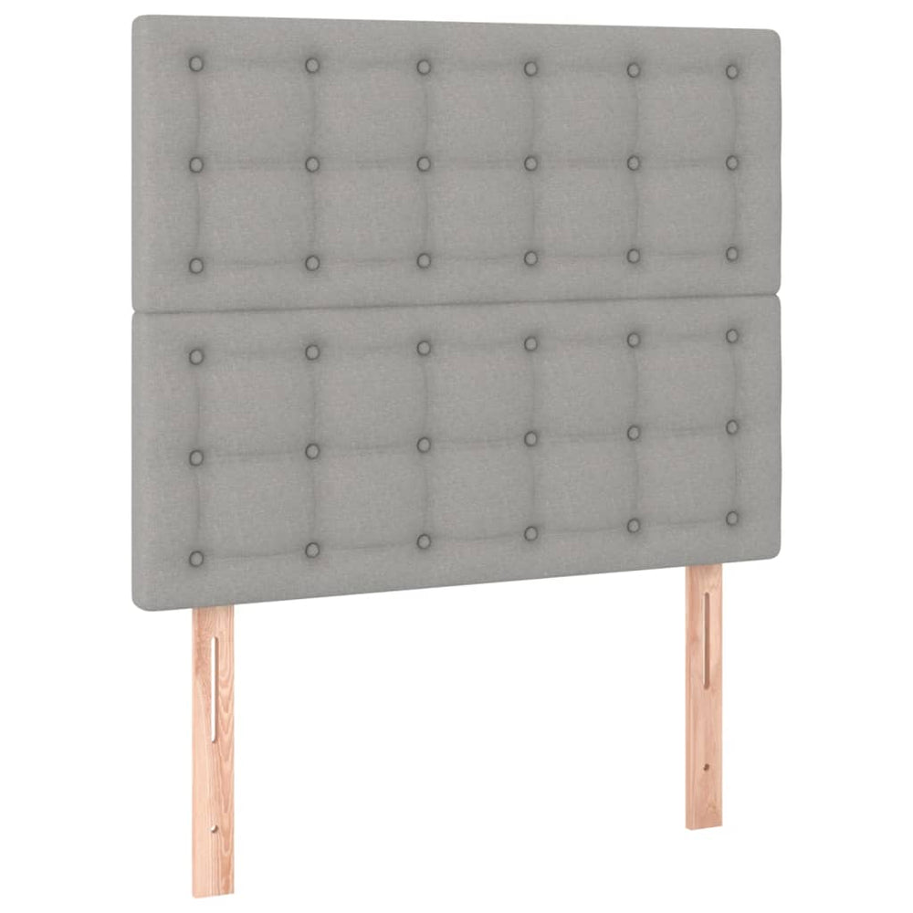 vidaXL Tête de lit Gris clair 90x5x118/128 cm Tissu