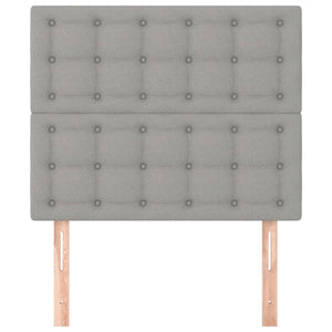 Kopfteil Hellgrau 90x5x118/128 cm Stoff