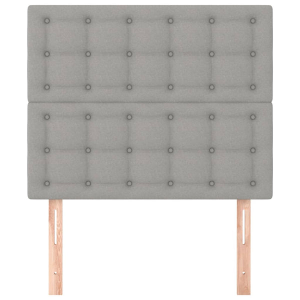 Kopfteil Hellgrau 90x5x118/128 cm Stoff