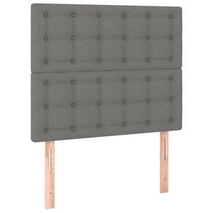 Kopfteil Dunkelgrau 90 x 5 x 118/128 cm Stoff