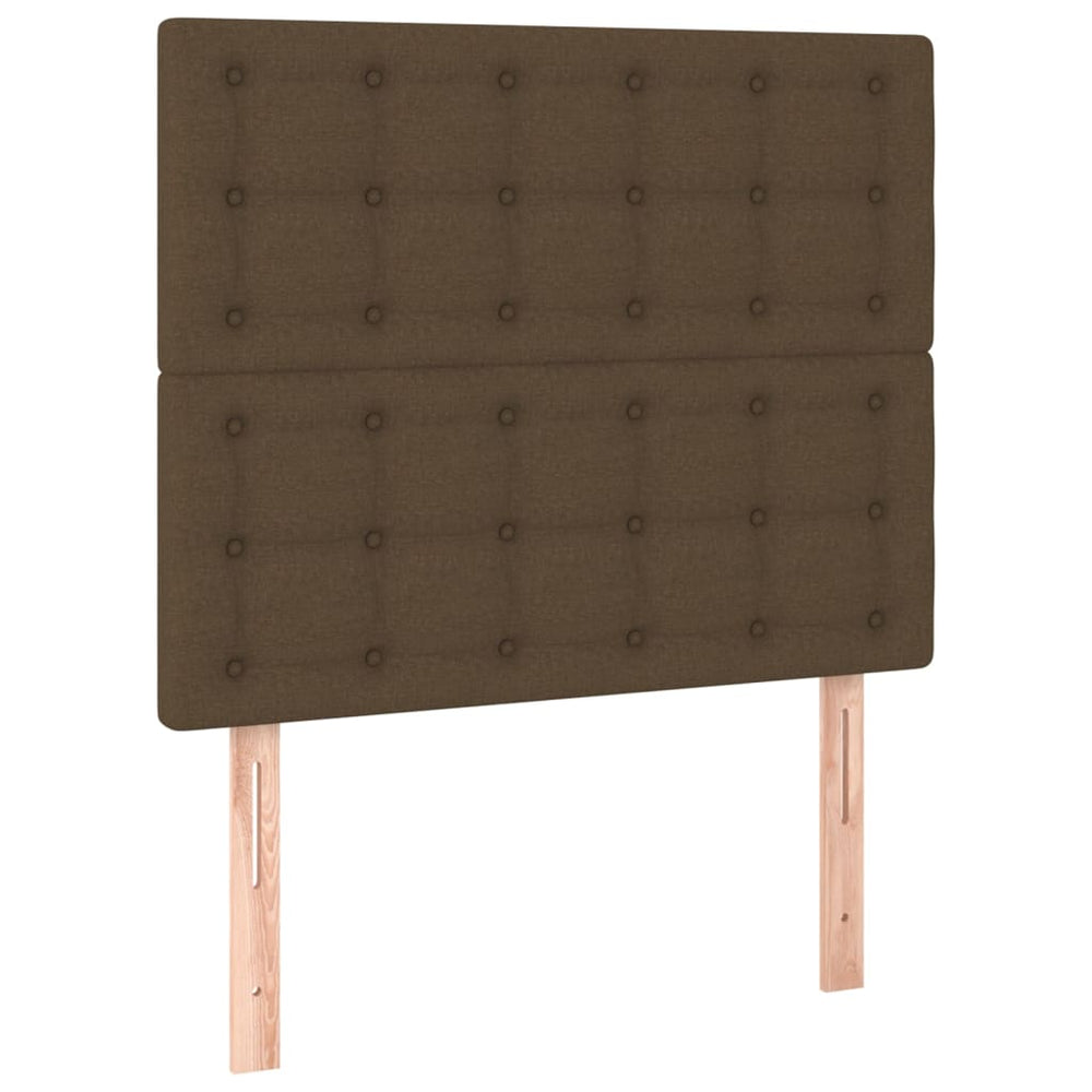 vidaXL Tête de lit Marron foncé 90x5x118/128 cm Tissu
