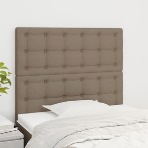 Kopfteil Taupe 90x5x118/128 cm Stoff
