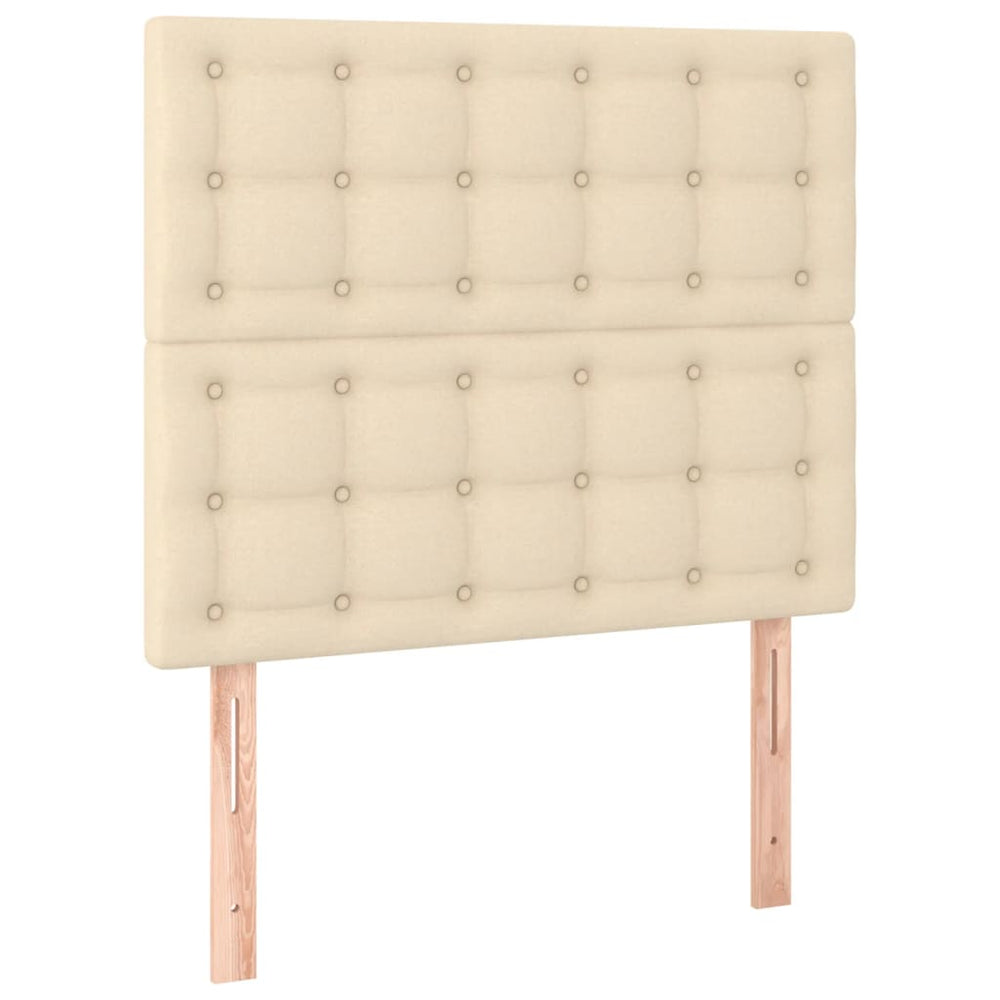 vidaXL Tête de lit crème 90x5x118/128 cm tissu