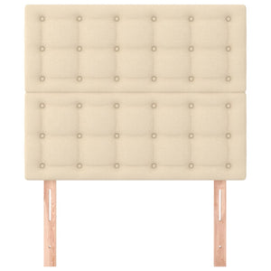Kopfteil Creme 90x5x118/128 cm Stoff