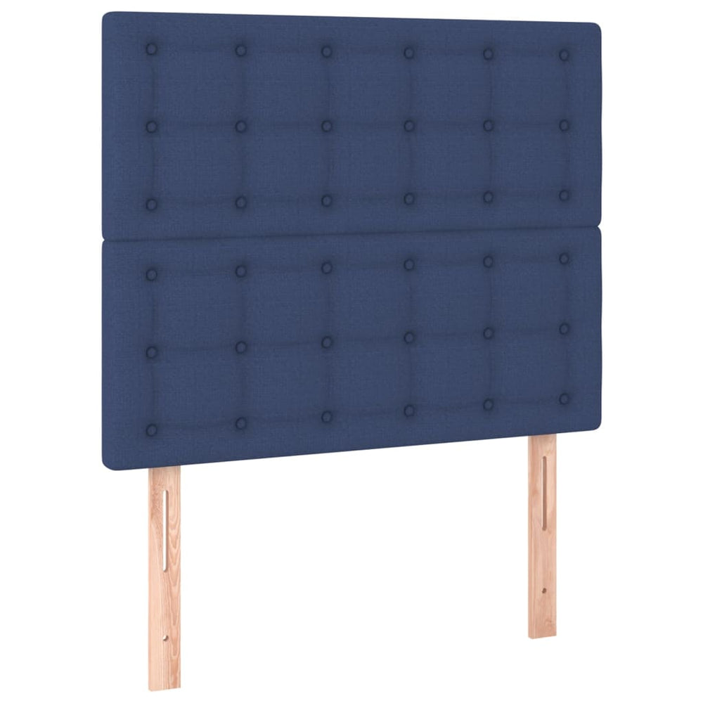 vidaXL Tête de lit bleu 90x5x118/128 cm Tissu