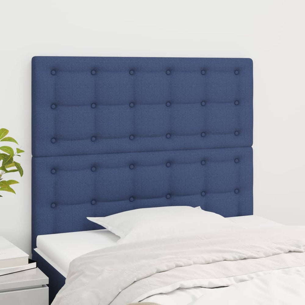 vidaXL Tête de lit bleu 90x5x118/128 cm Tissu