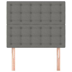 Kopfteil Dunkelgrau 100 x 5 x 118/128 cm Stoff