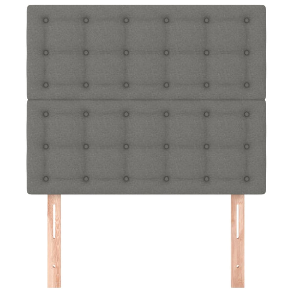 Kopfteil Dunkelgrau 100 x 5 x 118/128 cm Stoff