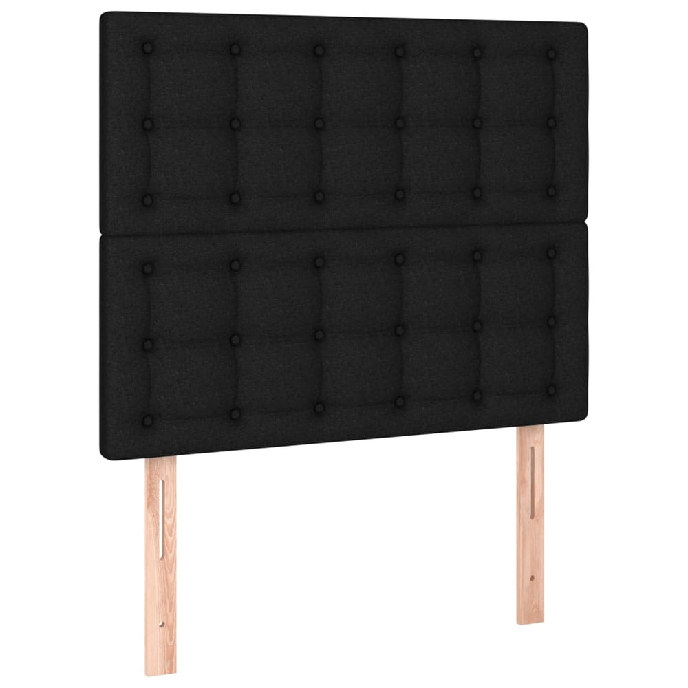 vidaXL Tête de lit en tissu Noir 100 x 5 x 118/128 cm
