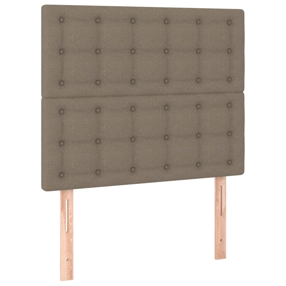 vidaXL Tête de lit taupe 100x5x118/128 cm tissu
