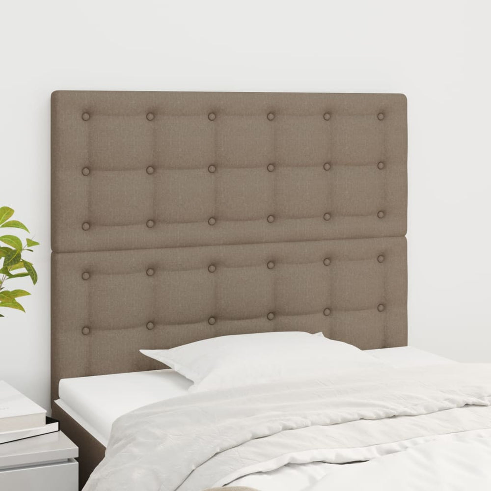 vidaXL Tête de lit taupe 100x5x118/128 cm tissu
