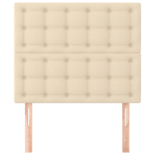 Kopfteil Creme 100x5x118/128 cm Stoff
