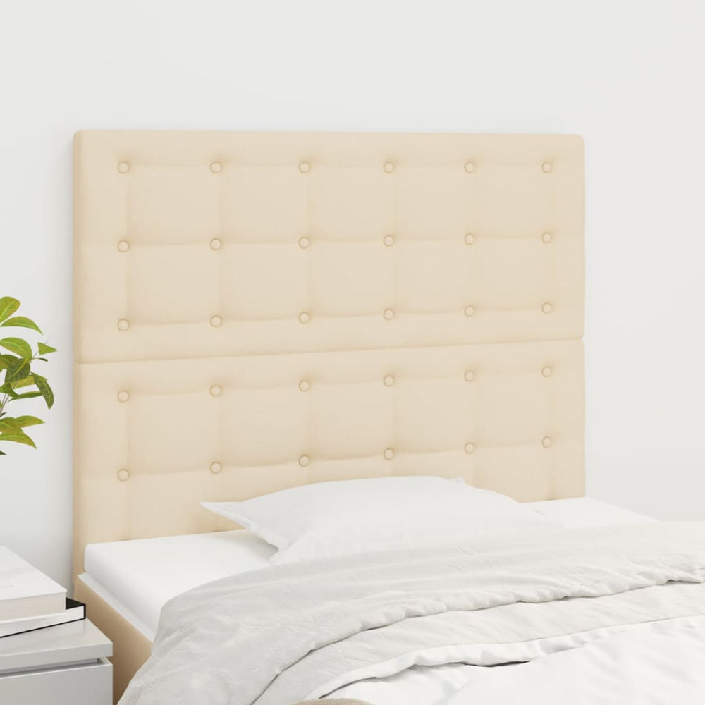vidaXL Tête de lit Crème 100x5x118/128 cm Tissu