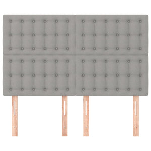 Kopfteil Hellgrau 144x5x118/128 cm Stoff