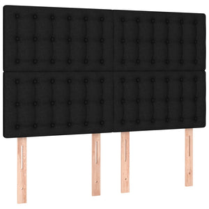 Kopfteil Schwarz 144x5x118/128 cm Stoff