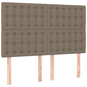 Kopfteil Taupe 144x5x118/128 cm Stoff