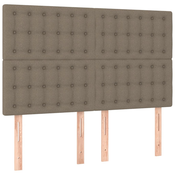 Kopfteil Taupe 144x5x118/128 cm Stoff