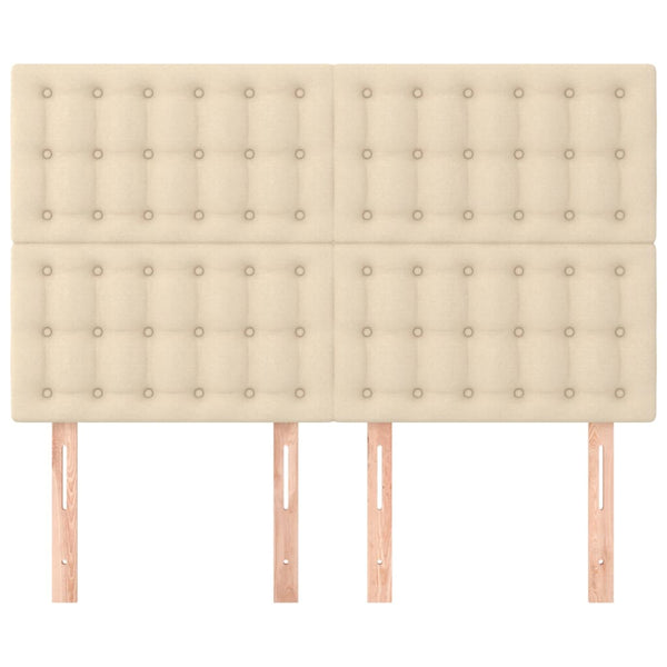 Kopfteil Creme 144x5x118/128 cm Stoff