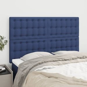 Kopfteil Blau 144x5x118/128 cm Stoff