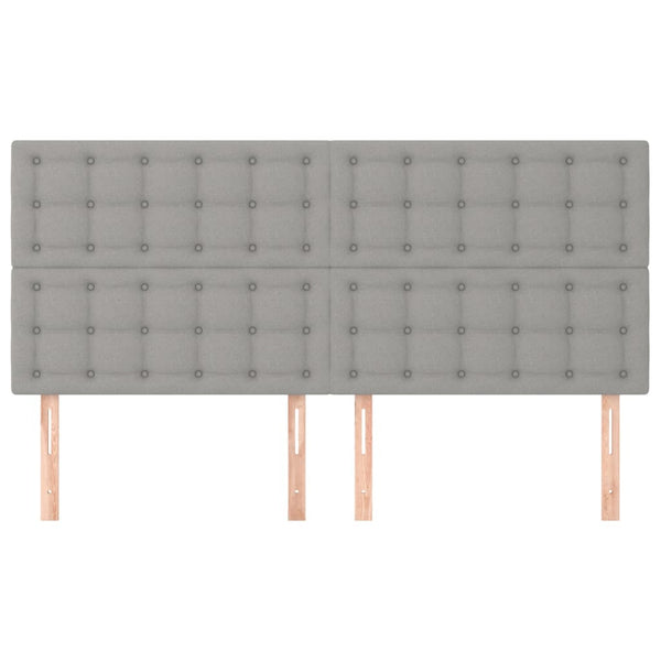 Kopfteil Hellgrau 160 x 5 x 118/128 cm Stoff