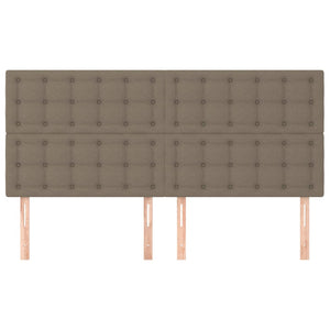 Kopfteil Taupe 160x5x118/128 cm Stoff