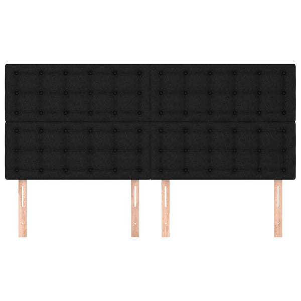 Kopfteil Schwarz 180 x 5 x 118/128 cm Stoff