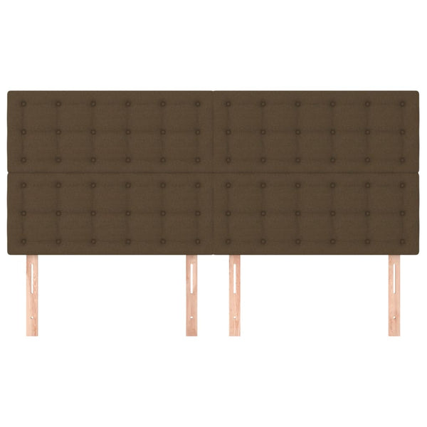 Kopfteil Dunkelbraun 180x5x118/128 cm Stoff