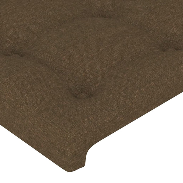 Kopfteil Dunkelbraun 180x5x118/128 cm Stoff