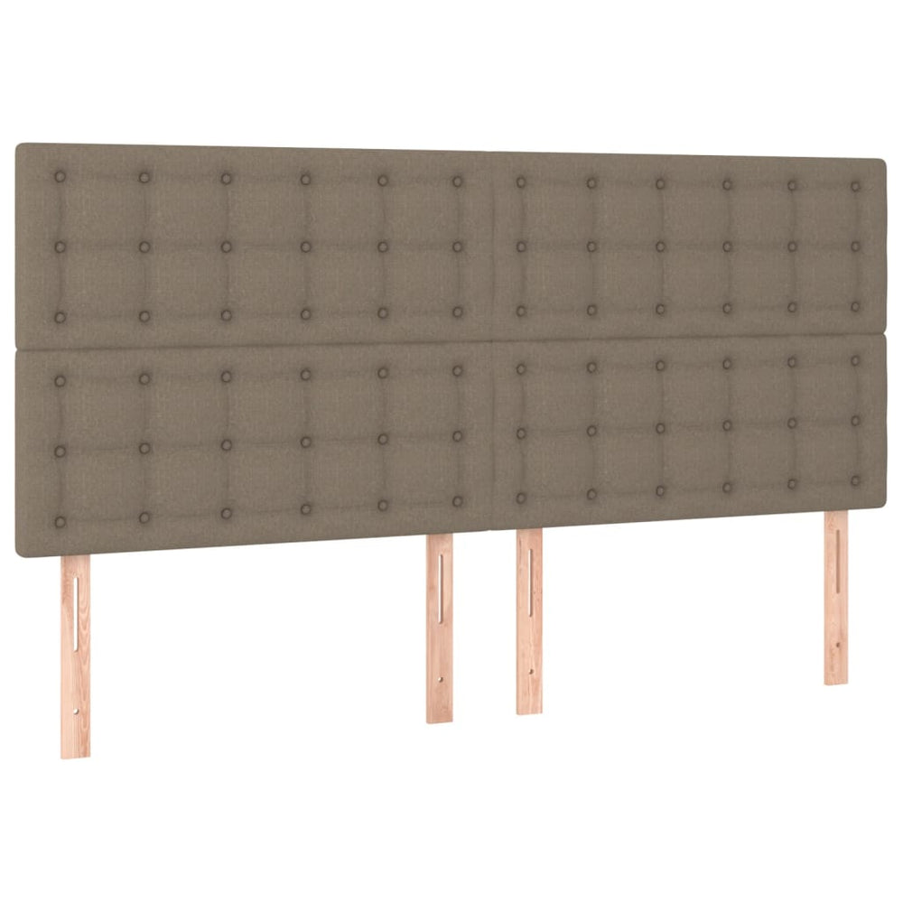 vidaXL Tête de lit Taupe 180x5x118/128 cm Tissu