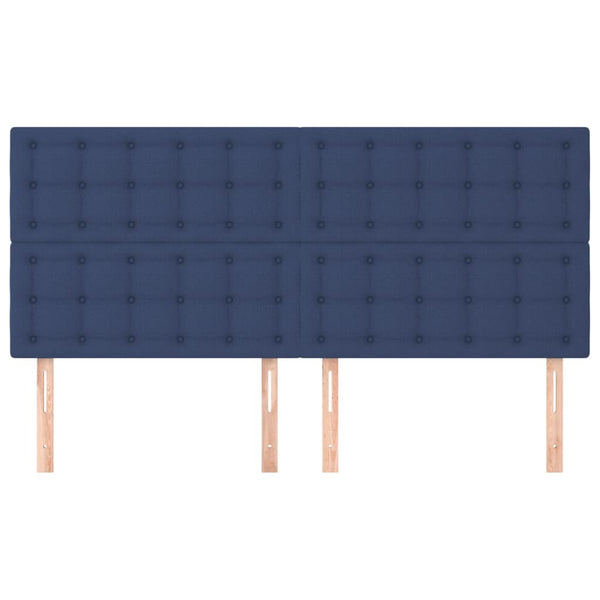Kopfteil Blau 180x5x118/128 cm Stoff