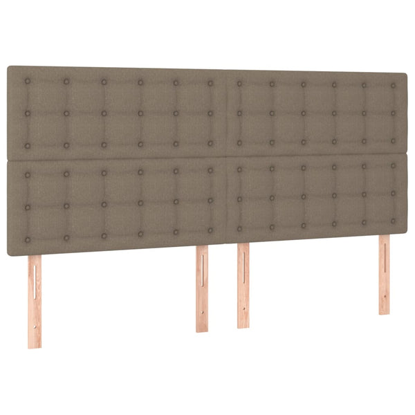 Kopfteil Taupe 200 x 5 x 118/128 cm Stoff