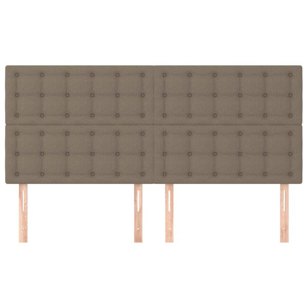 Kopfteil Taupe 200 x 5 x 118/128 cm Stoff