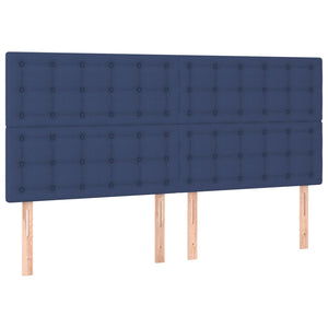 Kopfteil Blau 200 x 5 x 118/128 cm Stoff