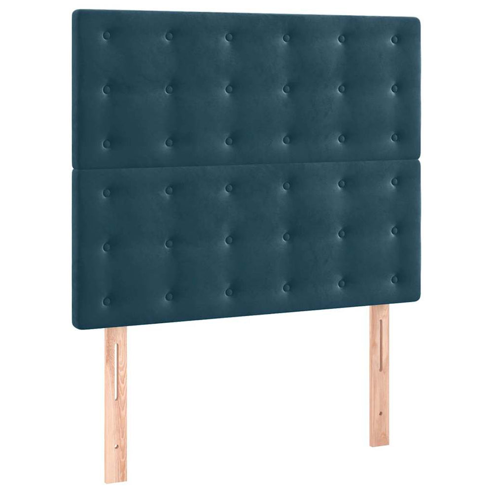 Kopfteil Dunkelblau 80x5x118/128 cm Samt