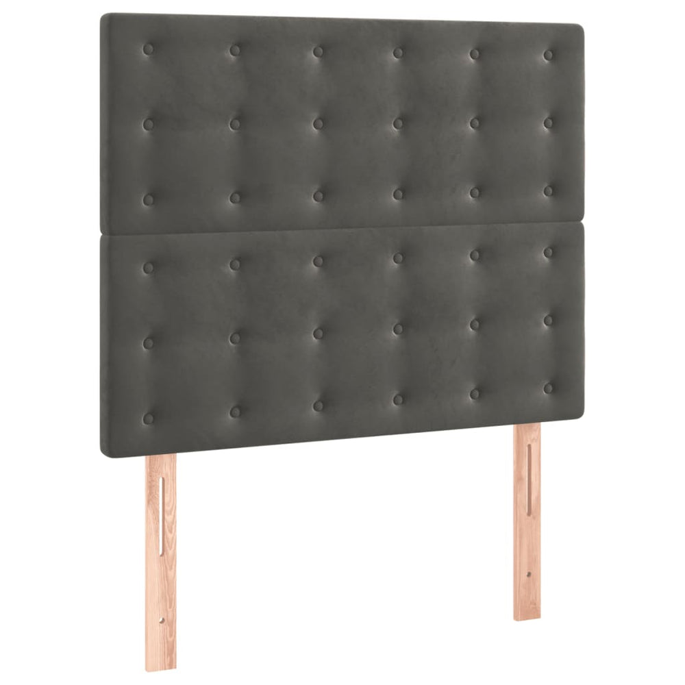 Kopfteil Dunkelgrau 90 x 5 x 118/128 cm Samt