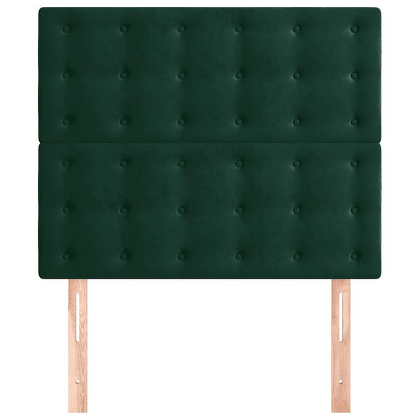 Kopfteil Dunkelgrün 90x5x118/128 cm Samt