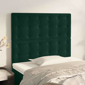 Kopfteil Dunkelgrün 90x5x118/128 cm Samt
